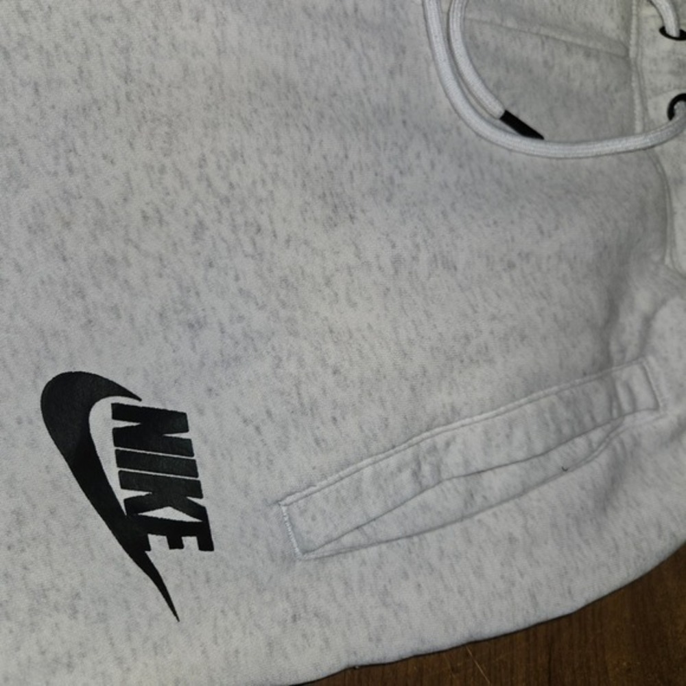 Nike Sportswear Women Oatmeal Heather Grey Just Do It Fleece Jogger Pants Small - Picture 6 of 8